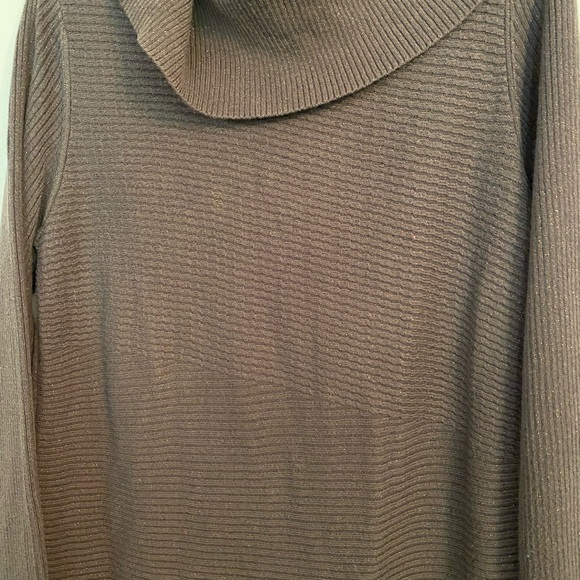 Alfani Shimmery Cowl Neck, Long Sleeve Tunic, Pullover Sweater, Size: L - Picture 7 of 9